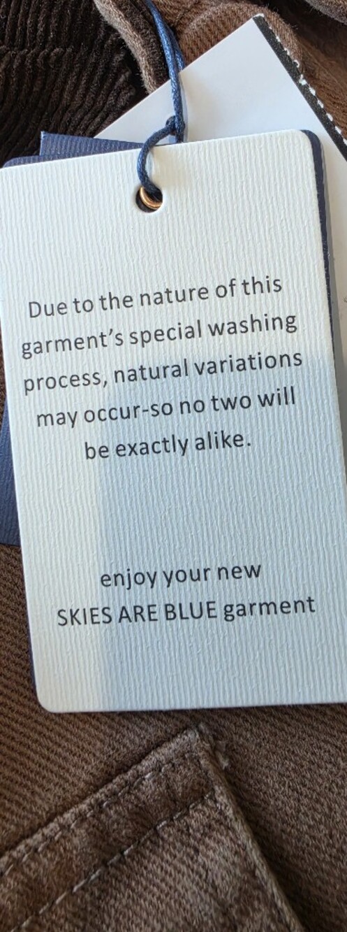 Skies Are Blue Brown Canvas Utility Barn Jacket Corduroy Collar Size Medium NWT - Picture 8 of 10